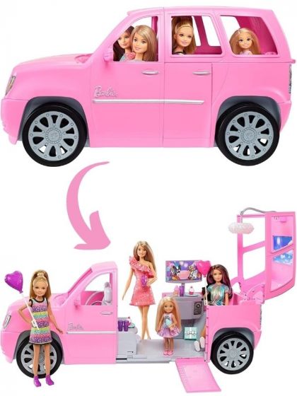 Barbie Dolls and Vehicle - Party Limousin med Barbie och hennes tre systrar