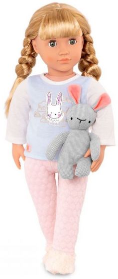 Our Generation Sleepover Jovie dukke - 46 cm - med kanin bamse