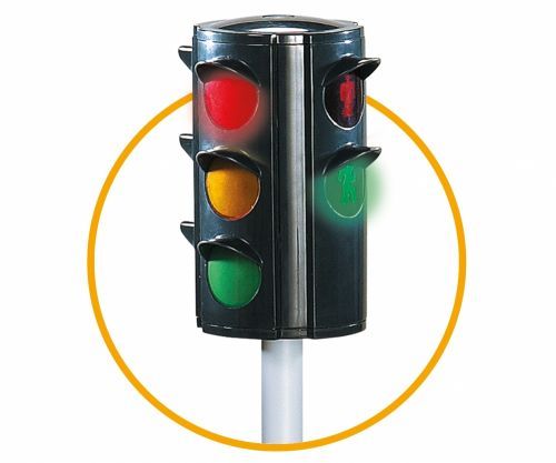 Big trafikklys - skifter automatisk farge etter 30 sek - 72 cm