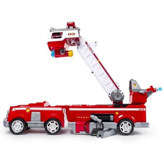 Paw Patrol Ultimate Rescue brannbil med uttrekkbar stige - med Marshall-figur og mini-kjøretøy - 63 cm lang