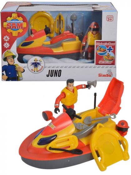 Brandman Sam Juno Jet Ski med figuren Elvis - flyter och tål vatten