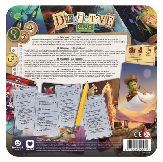 Detective Club detektivspel - roligt strategispel - undvik att bli avslöjad