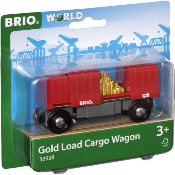 BRIO Godsvagn med guldlast 33938
