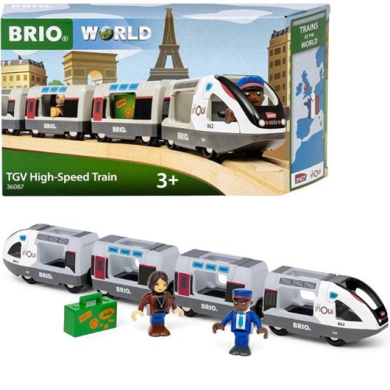 Brio Høyhastighetstog TGV 36087 med to figurer