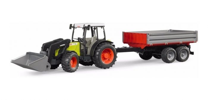 Bruder Claas Nectis 26 F traktor med frontlæsser og anhænger - 02112