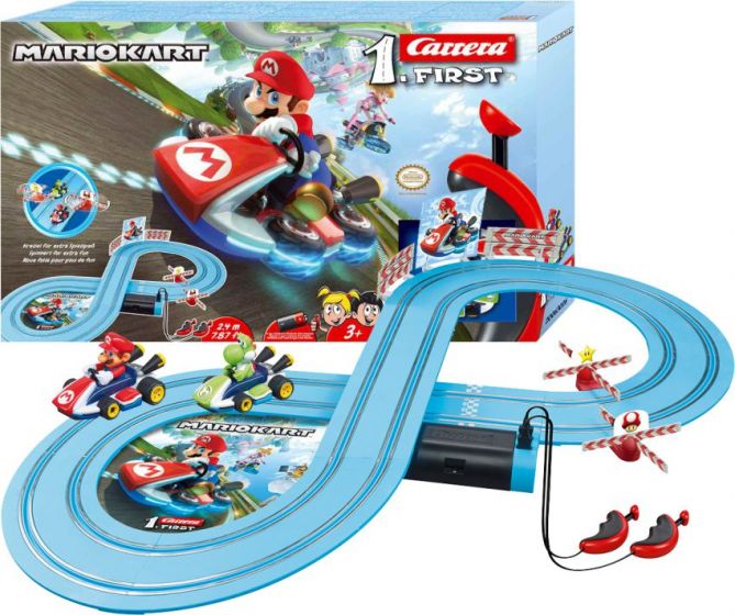 Carrera FIRST Nintendo Mario Kart bilbane 2,4 meter - med Mario og Yoshi biler