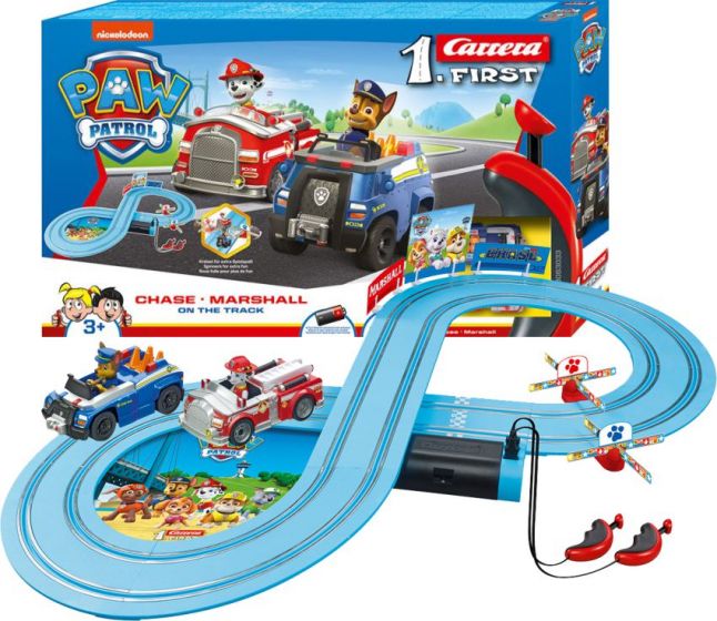Carrera FIRST PAW Patrol On the Track - bilbane med to biler - 2,4 meter