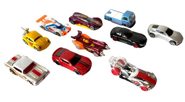 Diecast lekebiler 10 pack - 10 forskjellige metallbiler