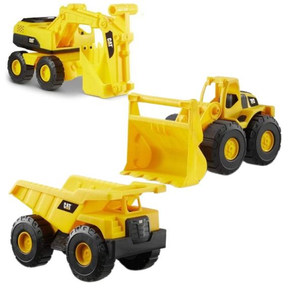 CAT Mini Crew Construction kjøretøy - gravemaskin, dumper og bulldoser 3-pack 18 cm