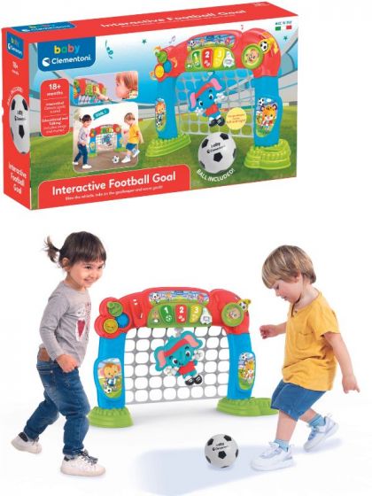 Clementoni Interaktivt fodboldmål med lys og lyd til børn - fra 18 mdr.