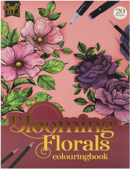 Craft Sensations Malebok - Fargelegging for voksne - Blooming Florals