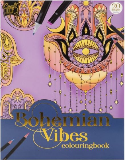 Craft Sensations Målarbok - färgläggning för vuxna - Bohemian Vibe