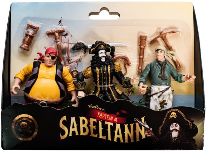 Kapten Sabeltand figurpaket 3-pack - Kapten Sabeltand, Pelle och Skalken