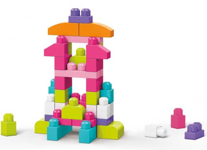 Fisher Price First Builders - Mega Bloks byggklossar för de minsta - 60 delar - rosa