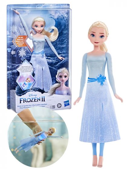 Disney Frozen 2 Splash and Sparkle Elsa - dukke som lyser i vann - 28 cm
