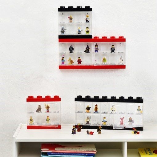 LEGO minifigur display case til 16 minifigurer - Black