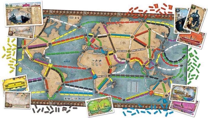Ticket to Ride Rails and Sails - brætspil med togbaner og bådruter gennem verden
