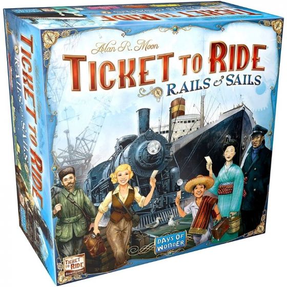 Ticket to Ride Rails and Sails - brädspel med tågrutter och båtrutter genom världen