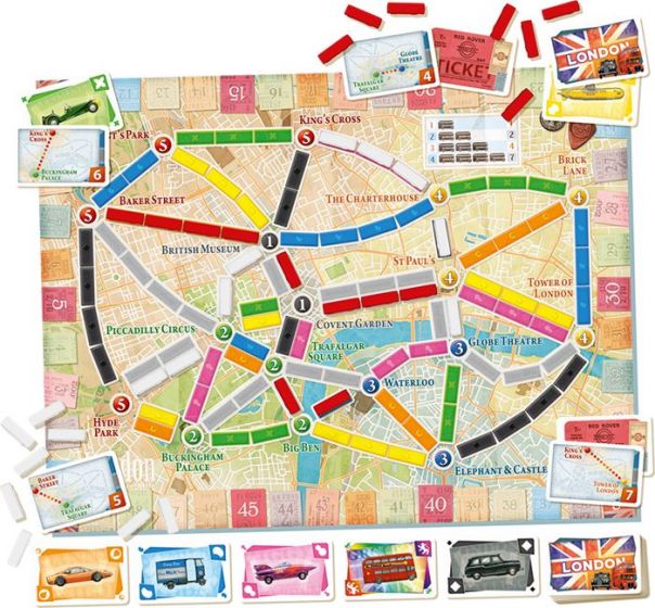 Ticket To Ride London - brætspil med togbaner gennem London