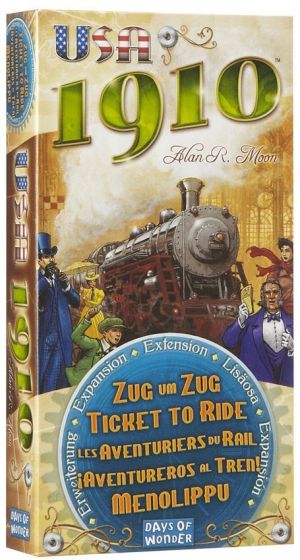 Ticket to Ride USA 1910 - utvidelse til brettspill med togbaner gjennom Amerika