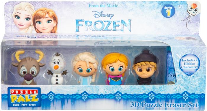 Disney Frozen 2 viskelær 6-pack med overraskelse - Svein, Olaf, Elsa, Anna og Kristoffer