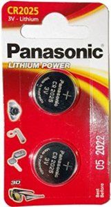 Panasonic CR 2025 3V - 2 pakning - knappecellebatteri