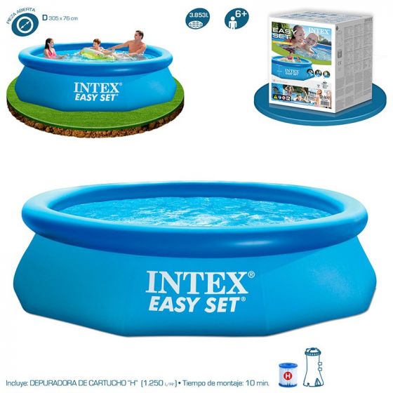 Intex Easy Set Pool - rund bassäng med filterpump - 305 x 76 cm
