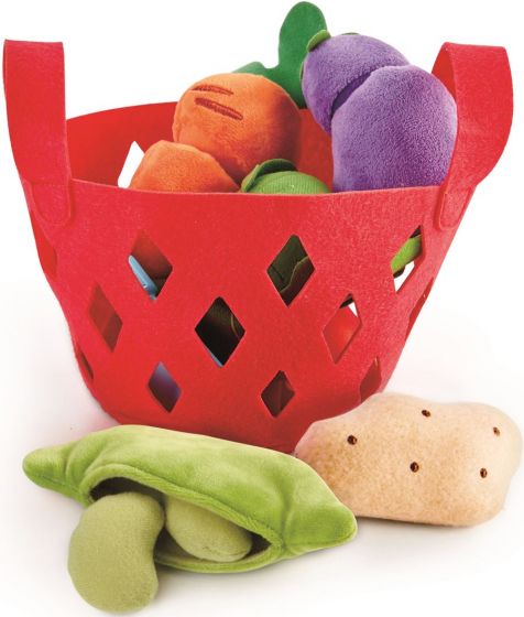 Hape Handlenett med grønnsaker - lekemat i filt - 6 deler