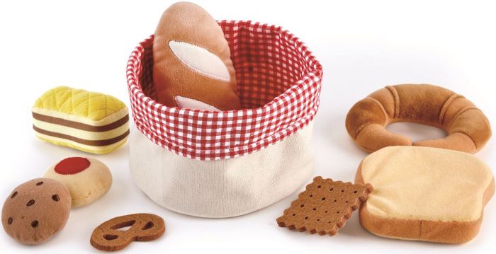 Hape Brødkurv med bakst og småkaker - lekemat - 9 deler