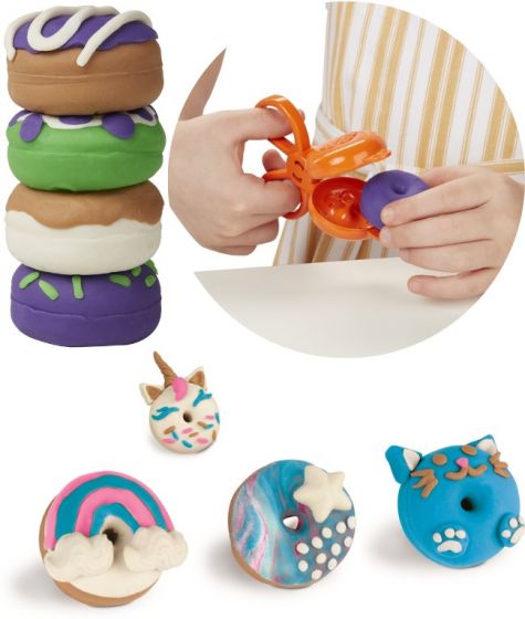 Play Doh Kitchen Creations Delightful Donuts legesæt - med 4 bokse modellervoks og tilbehør