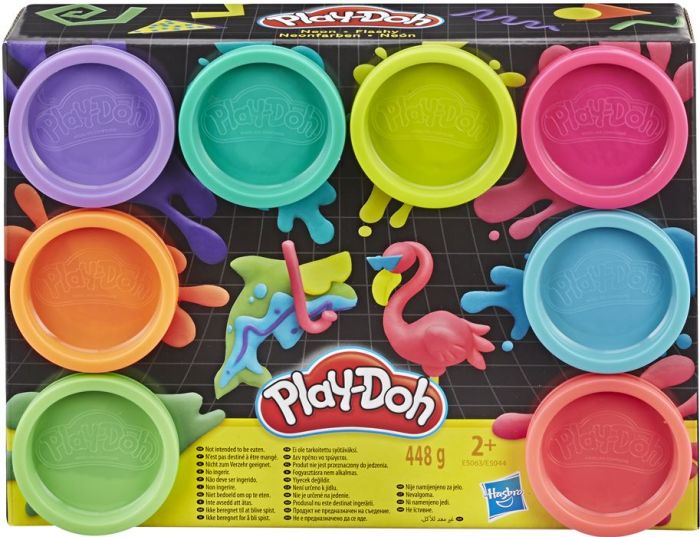 Play Doh 8-pack leire med neonfarger