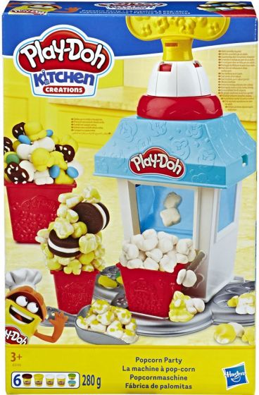 Play Doh Kitchen Creations Popcorn-maskin med 6 bokser leire