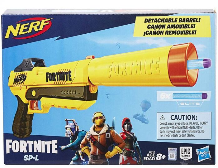 Nerf Fortnite SneakySpringer SP-L blaster - med 6 Nerf dart-piler
