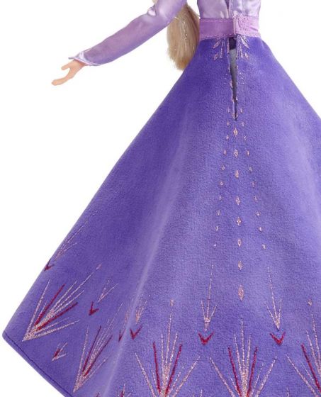 Disney Frozen 2 Arendelle Elsa - dukke med flette og lilla kjole - 30 cm