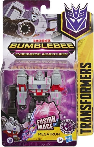 Transformers Bumblebee Cyberverse Adventures Warrior - Megatron med Fusion Mace angrep