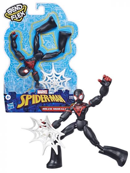SpiderMan Bend and Flex Miles Morales - figur med ekstremt bøyelige og fleksible ledd