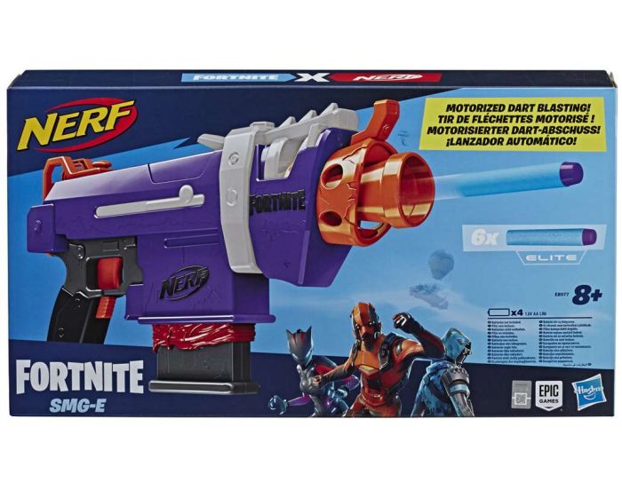 Nerf Fortnite SMG-E - motoriserad blaster med 6 darts