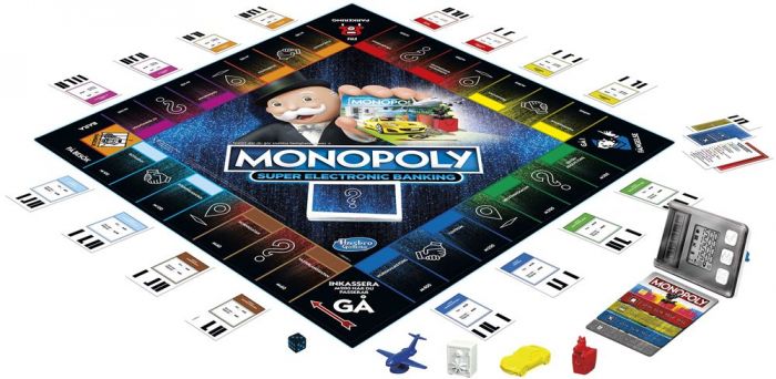 Monopoly Super Electronic Banking - brädspel med bankenhet -  en spelklassiker i svensk version