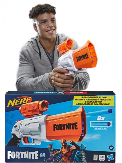 Nerf Fortnite SR blaster med 8 elite dartpilar
