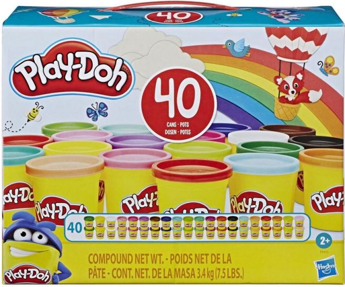 Play Doh 40 bokser med leire - flere forskjellige farger