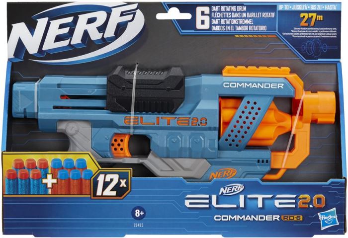 Nerf Elite 2.0 Commander RD-6 - med roterende trommel og 12 darts inkludert