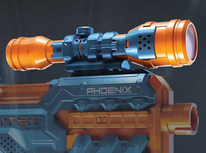 Nerf Elite 2.0 Phoenix CS-6 - motorisert blaster med kikkertsikte og 12 darts