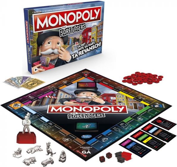 Monopoly Sore Loosers Edition - Monopol för dåliga förlorare - sällskapsspel svensk version