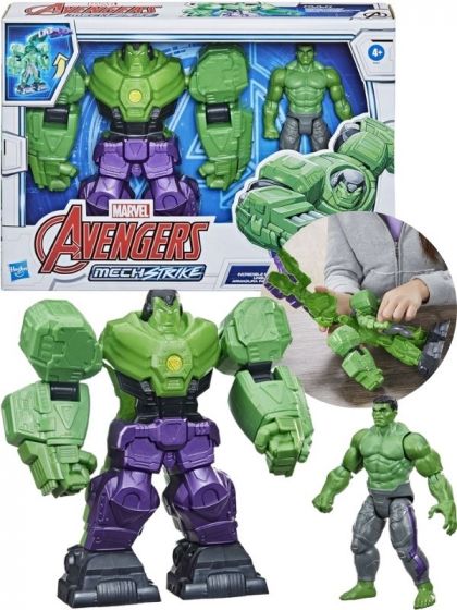 Avengers Mech Strike - Incredible Mech Suit Hulk - 2-i-1 Hulken actionfigur - 22 cm
