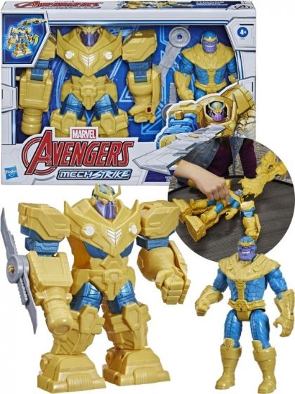Avengers Mech Strike - Infinity Mech Suit Thanos - 2-i-1 Thanos actionfigur - 22 cm