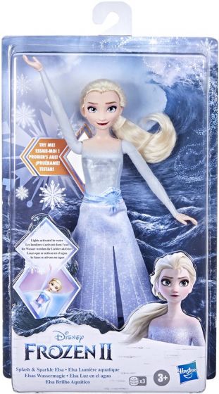 Disney Frozen 2 Splash and Sparkle Elsa - dukke som lyser i vann - 28 cm
