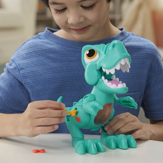 Play Doh Crunchin T-Rex - Dinosaur lekesett med 3 egg med leire