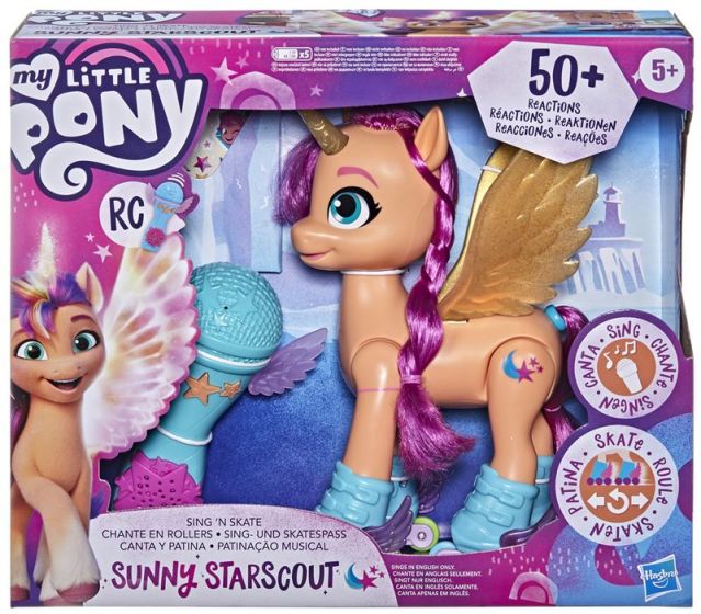My Little Pony A New Generation - Sing 'n Skate Sunny Starscout - enhjørning med 50 reaksjoner, lys og lyd - 22 cm