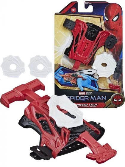 SpiderMan No Way Home Stretch Shot Blaster - håndblaster med 3 edderkoppnett-prosjektiler 