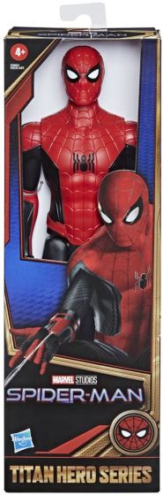 SpiderMan Titan Hero actionfigur med svart och röd dräkt - 30 cm 